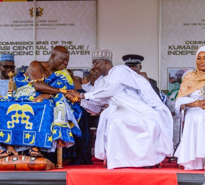 Refurbished Kumasi Central Mosque Stands In Your Memory-Otumfuo Commends Bawumia.