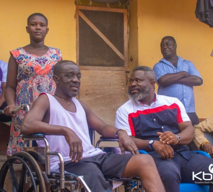 Kwadwo Baah Agyemang Supports Physically Challenged Persons With Wheel Chairs