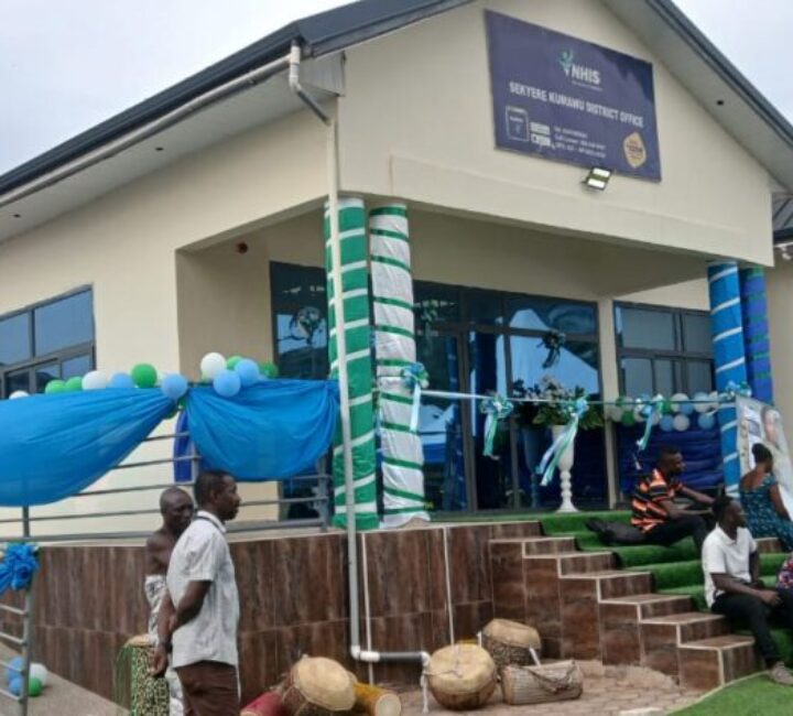 NHIA CEO Commissions Office Complex At Kumawu, Outlines Vision To Enrol Non-Ghanaians on Scheme, Others.