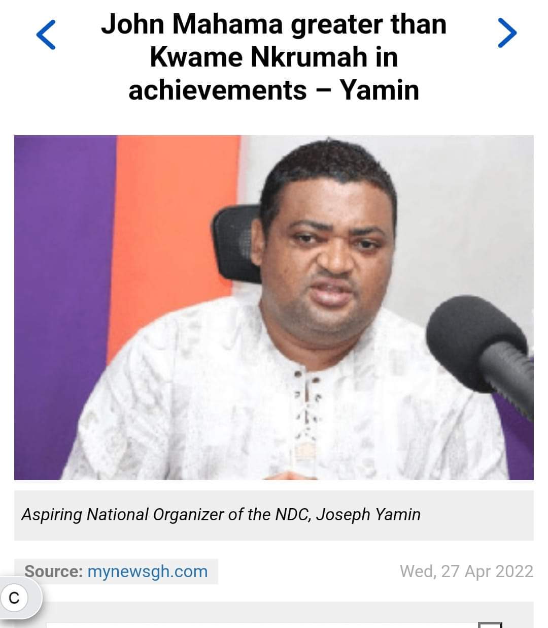 NDC’s HYPOCRISY EXPOSED!!! …Yammin Rated Mahama Above Nkrumah In 2022
