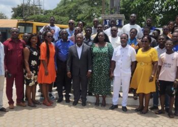 Atwima Nwabiagya South MP Gifts Toase SHS 100 Bags of Cement for School Project