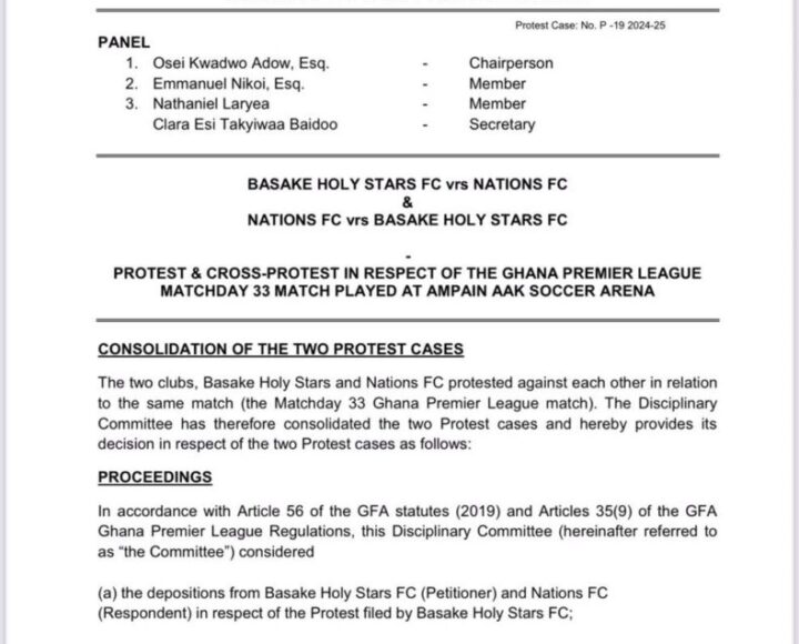 Holy Stars/Nations FC Match Brouhaha: GFA Rules for Holy Stars