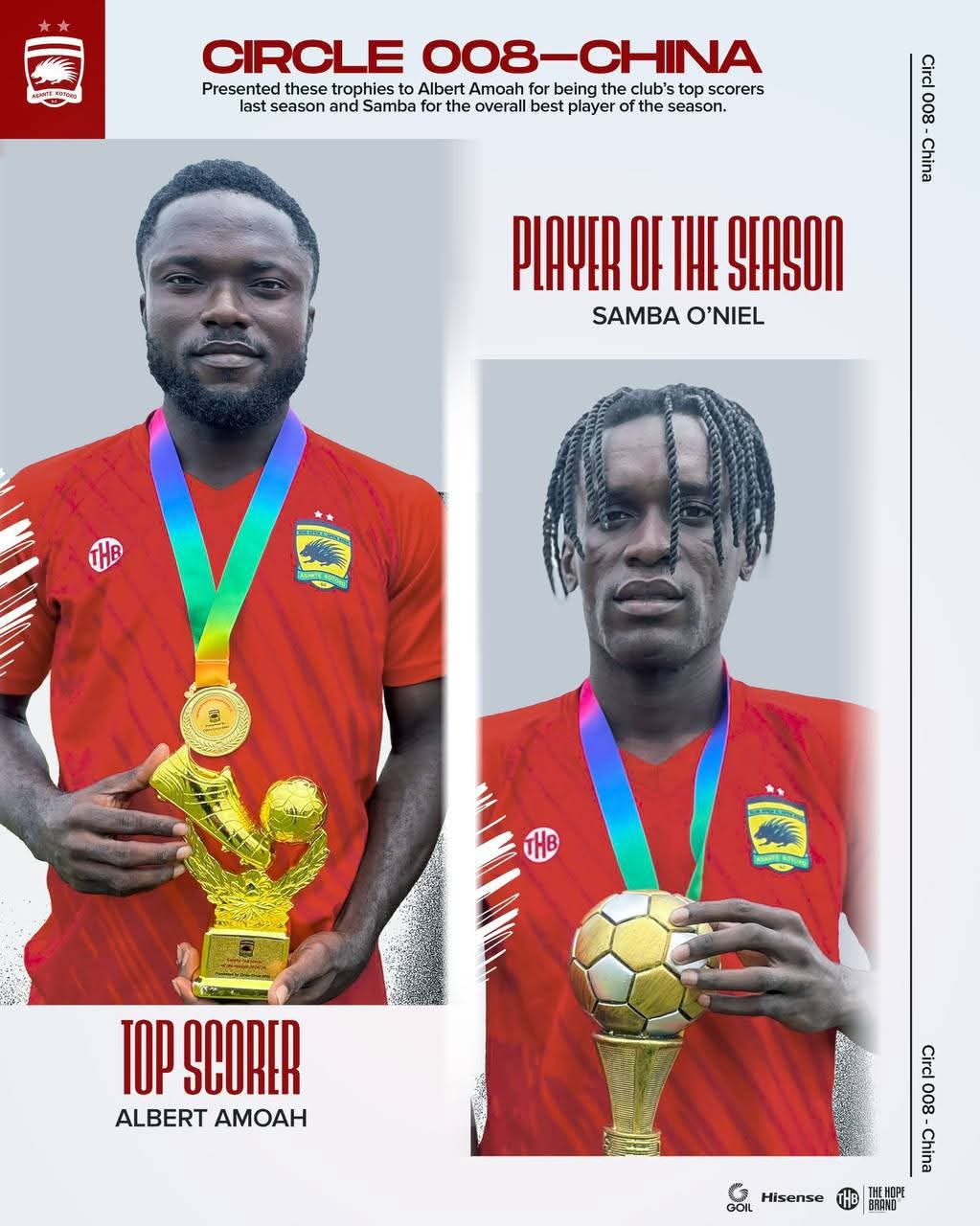 Kotoko supporters honour two outstanding players