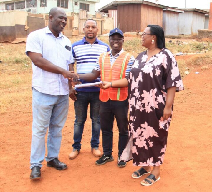 GETFund Project For Ampabame Basic School Takes Off, Contractor Urged to Deliver Quality Work