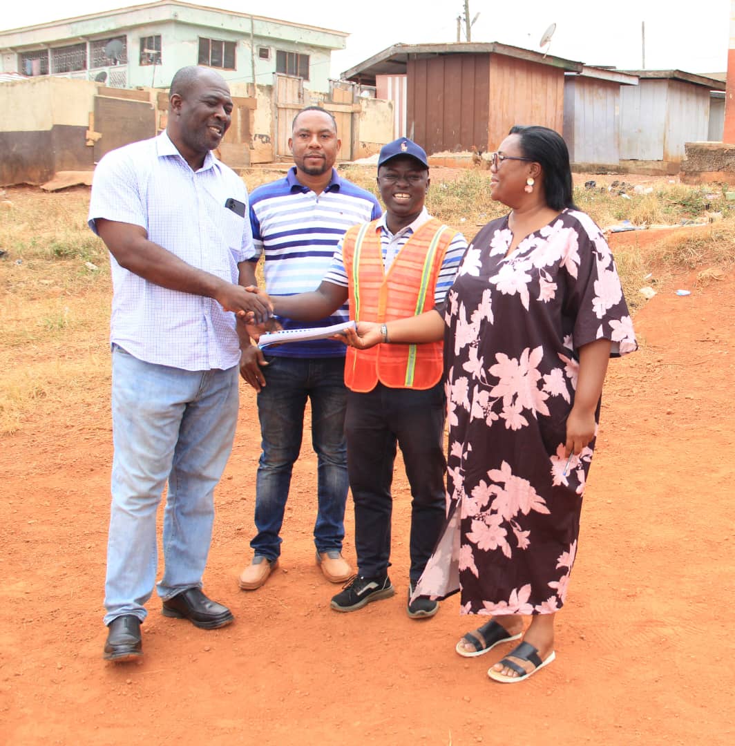 GETFund Project For Ampabame Basic School Takes Off, Contractor Urged to Deliver Quality Work