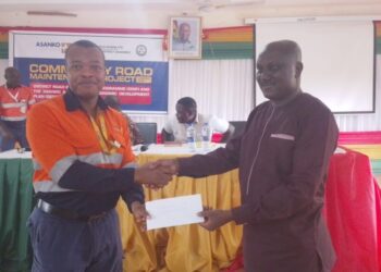 Asanko Gold partners Amansie South District Assembly to rehabilitate roads in the area