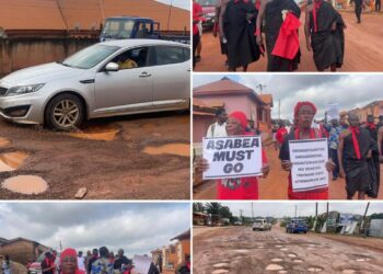 Kwadaso Residents Protest About Shoddy Works By Road Contractor …Appeals to Government To Hand Project Over To Kofi Job