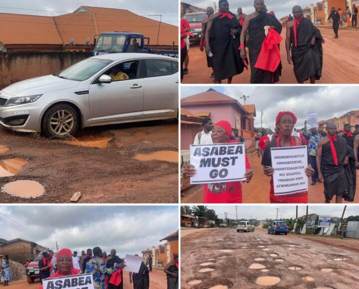 Kwadaso Residents Protest About Shoddy Works By Road Contractor …Appeals to Government To Hand Project Over To Kofi Job