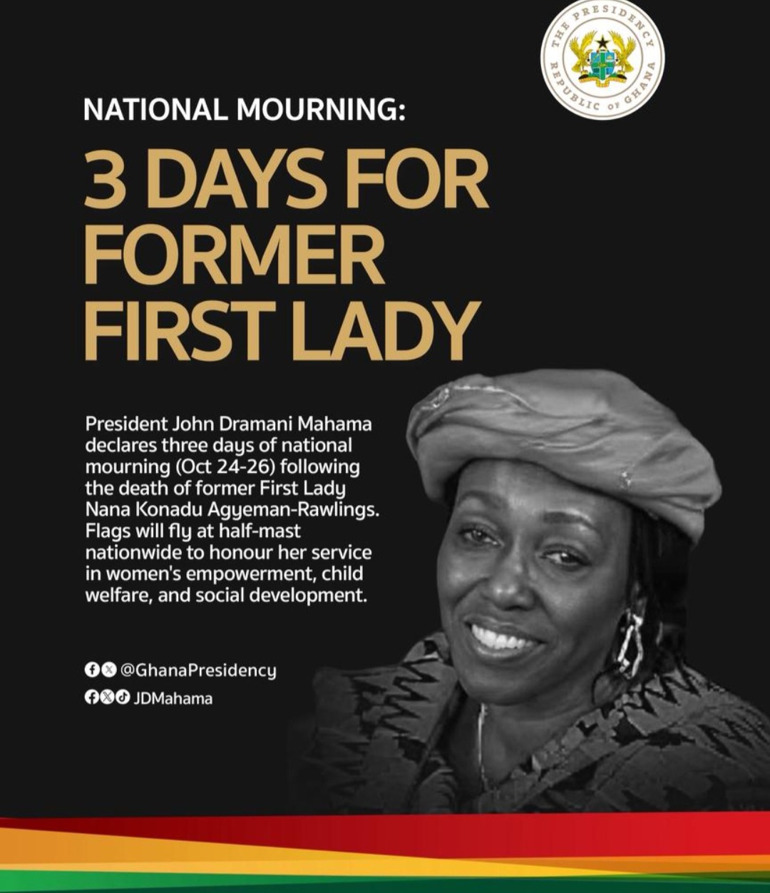 Screenshot_20251024_122749_WhatsAppBusiness Flags fly half-mast for Mrs. Rawlings