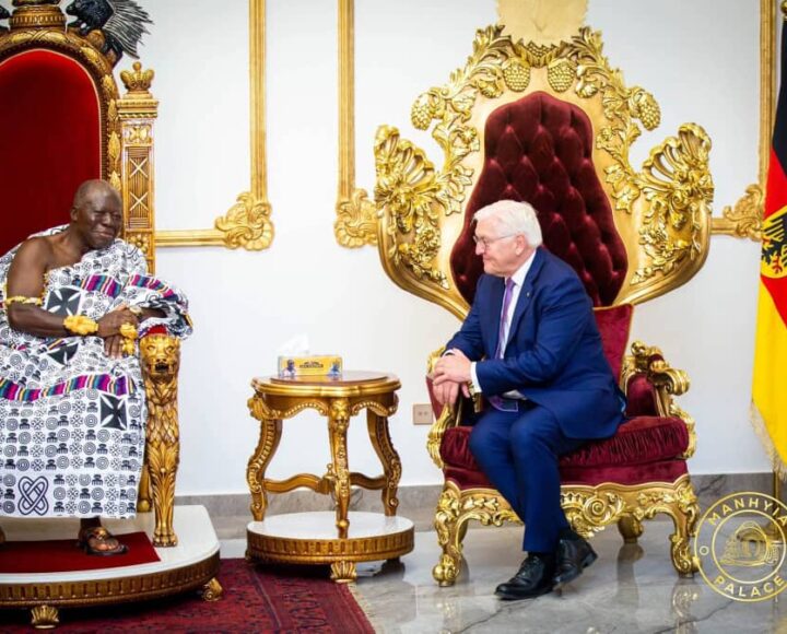 Asantehene Welcomes German President to Manhyia Palace
