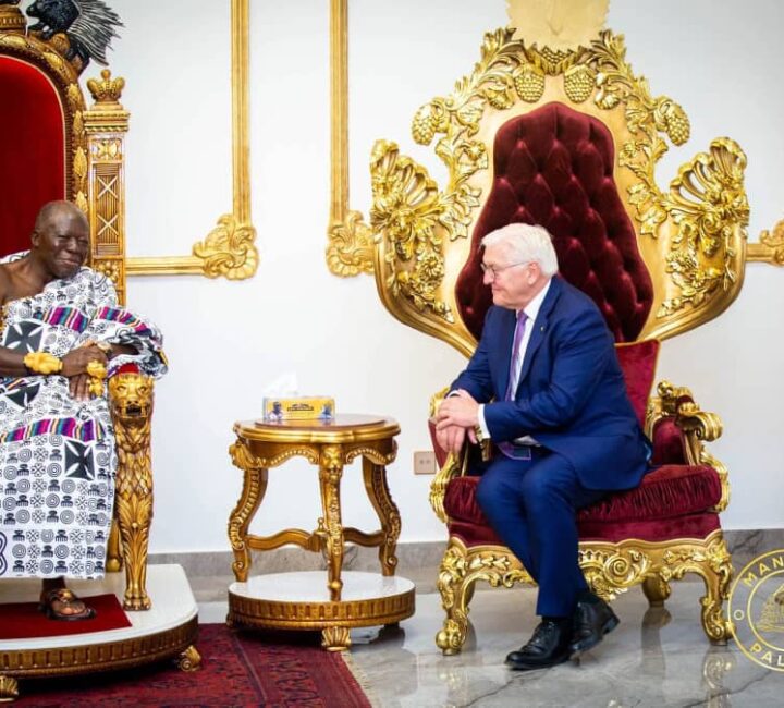 Asantehene Welcomes German President to Manhyia Palace