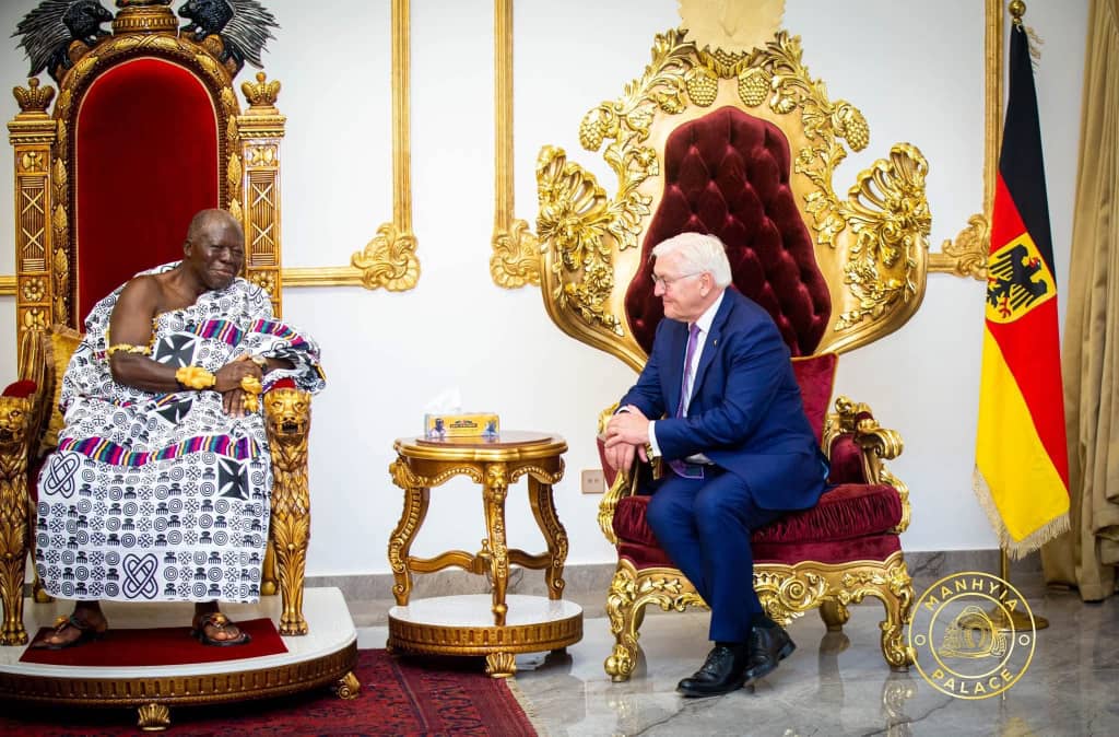 Asantehene Welcomes German President to Manhyia Palace
