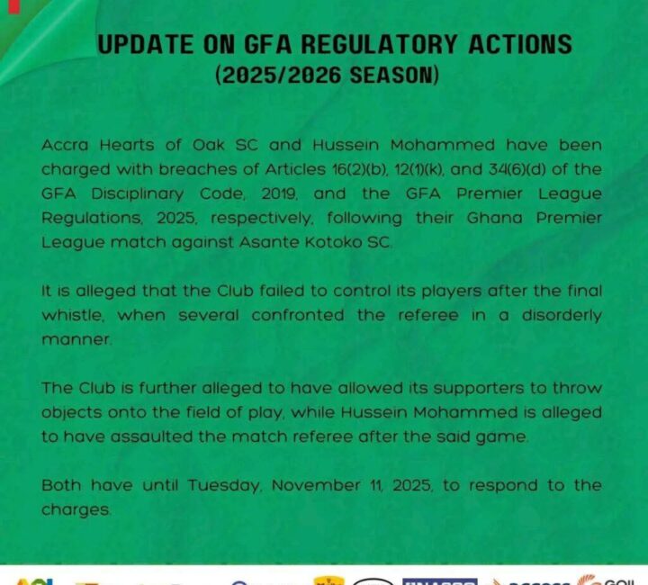 IMG-20251109-WA0305 Hearts of Oak SC, Hussein Mohammed Face Disciplinary Action After Kotoko Match