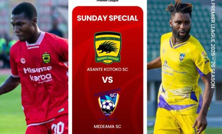 Kotoko’s late equaliser denies Medeama victory in Kumasi