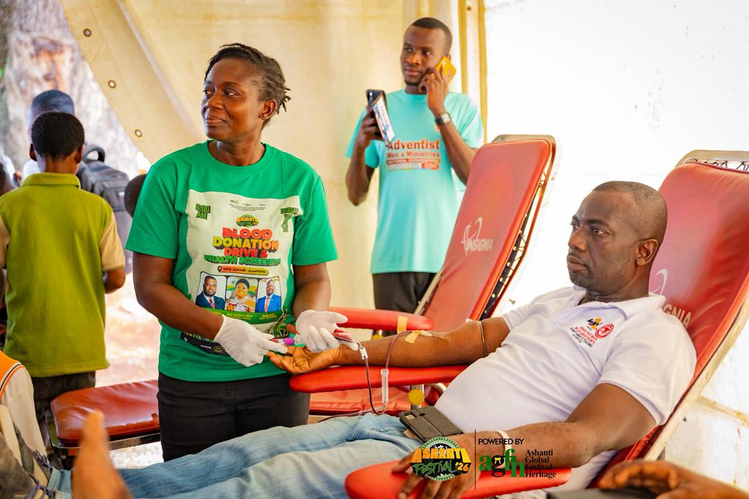 MTN Ghana hosts blood donation drive for Mampong residents as part of AshantiFest