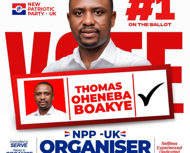 Key Party Figures Endorse Thomas Oheneba Boakye Ahead of NPP-UK Executive Elections