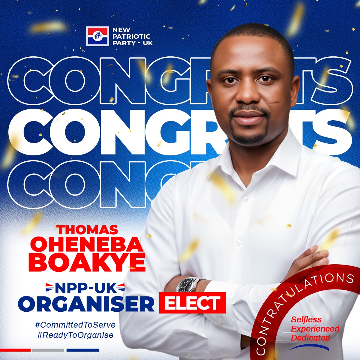 Thomas Oheneba Boakye Elected NPP-UK Branch Organiser in Resounding Victory