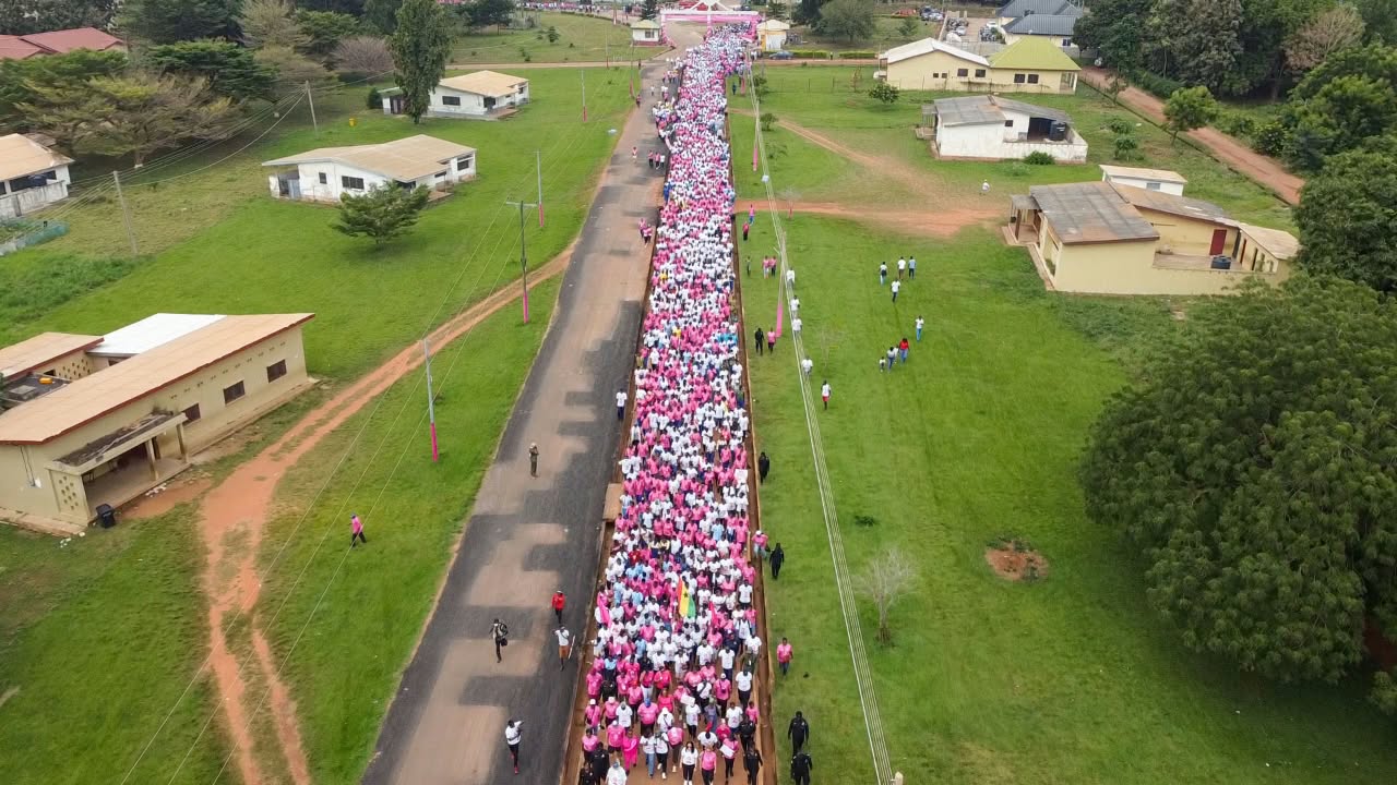 Mass Crowds Join Breast Cancer Walk In Mampong…As Famous Surgeon Calls For Increased Sensitization